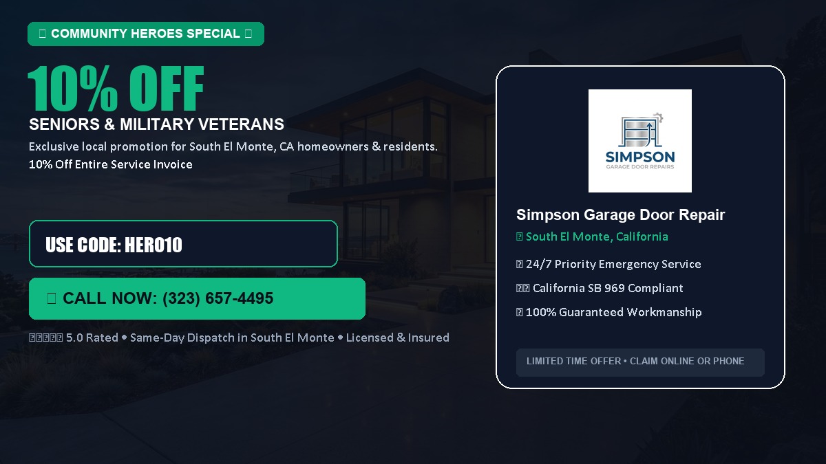 10% OFF Senior Citizens (65+) & Military / Veteran Community Discount in South El Monte, CA